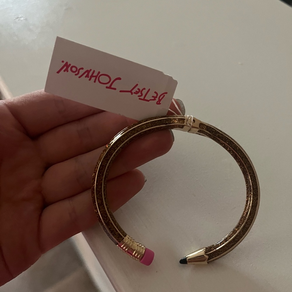 Betsy Johnson Gold Pencil Bracelet